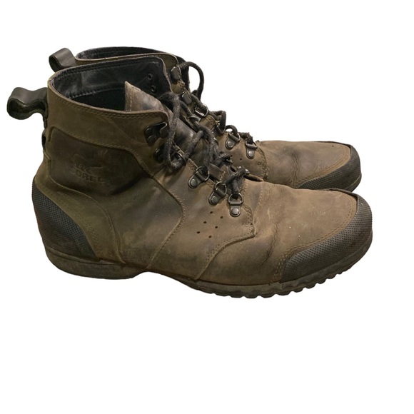 Sorel leather outdoor hiking boots shoes men's size 12 winter